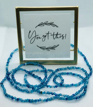 Load image into Gallery viewer, “Shades” Waist Beads with clasps Different shades of Blue Beads
