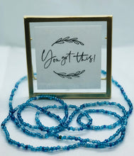 Load image into Gallery viewer, “Shades” Waist Beads with clasps Different shades of Blue Beads
